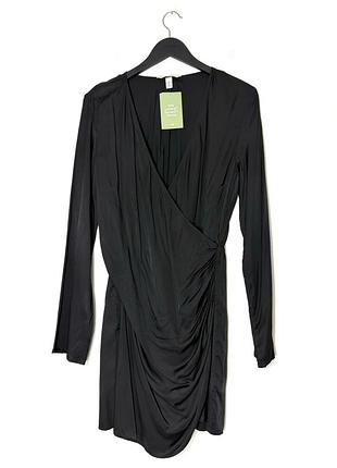 Нова чорна коротка сукня з довгими рукавами h&m