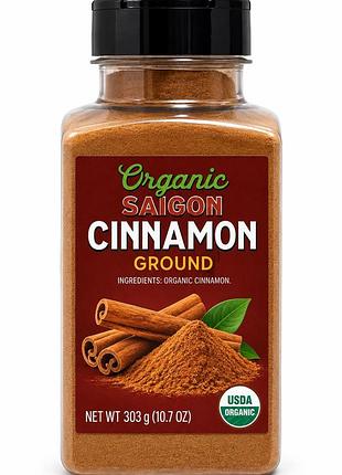 Корица молотая органическая kirkland signature organic saigon cinnamon ground 303 г