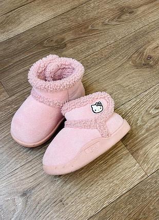 Зимові угги hello kitty для дівчинки, розмір 30 (устілка 18 см), рожеві