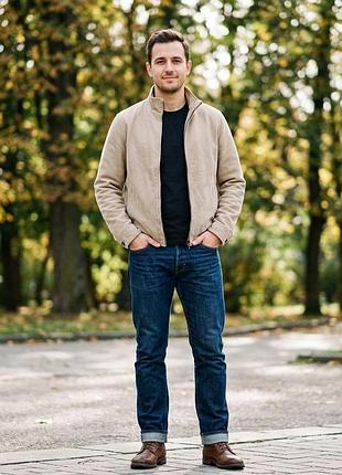Стильная демисезонная куртка kickers (хлопковая замша, состояние новой, размер s)