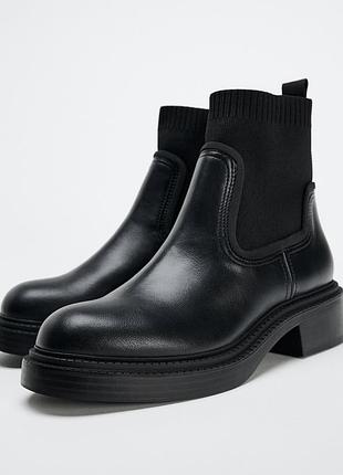 Черевики жіночі zara челсі чорні 37 розмір