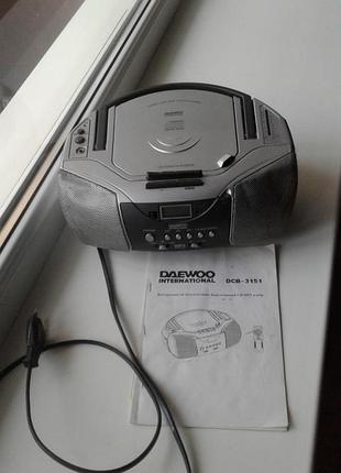 Портативная магнитола daewoo dcb-3151 cd mp3 радио кассета под восстановление