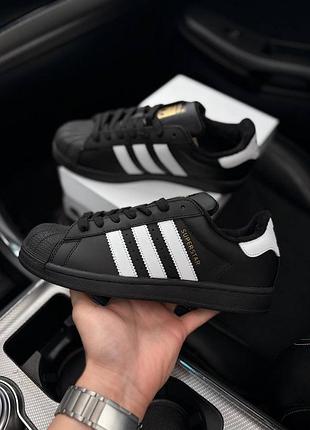 Чоловічі кросівки adidas superstar утеплені🖤