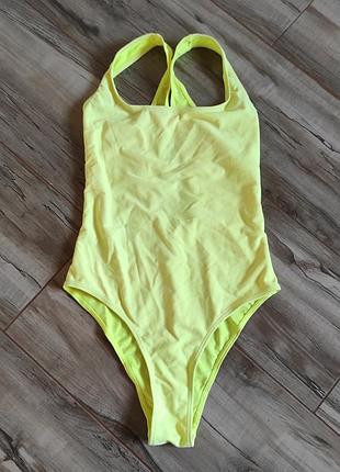 Яркий неоновый слитный купальник primark, размер xs / s (eur 32 / uk 4)