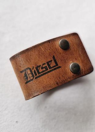 Браслет з тисненням diesel шкіряний