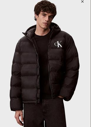Чоловіча куртка-пуховик calvin klein чорна розмір xs