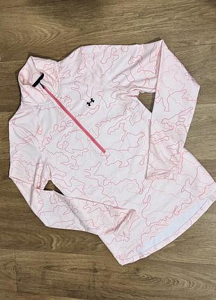 Жіноча спортивна кофта under armour coldgear 1/2 zip рожева розмір m