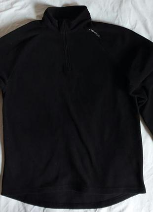 Мужская флисовая кофта quechua stratermic, черный цвет, размер l/xl