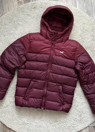 Пуховик hollister the ultimate down jacket бордовий
