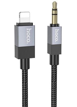 Аудіо кабель aux hoco upa32a clever digital (lightning to aux 3.5mm) (1m) black