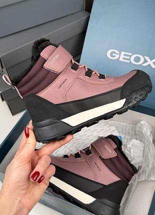 Якісні високі черевики на липучках geox trekkyup