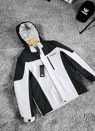 Куртка adidas terrex чоловіча бежева з чорним m-3xl