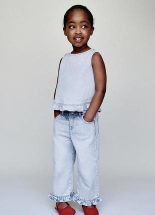 🌿джинси zara на 5/6 р нова колекція ціна -270 г🌿д-62 см крок-41 см пояс-25 см
