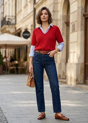 Пуловер з коротким рукавом червоний ralph lauren l