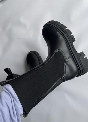 Високі жіночі черевики челсі від h&m 9