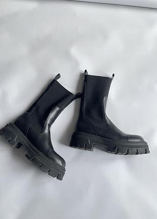 Високі жіночі черевики челсі від h&m 4