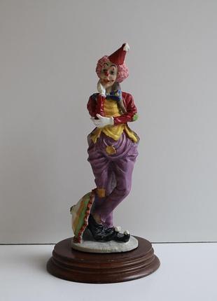 Винтажная статуэтка клоун the leonardo collection circus clown, 1991