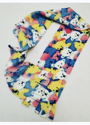 Теплый флисовый детский шарф с принтом care bears
