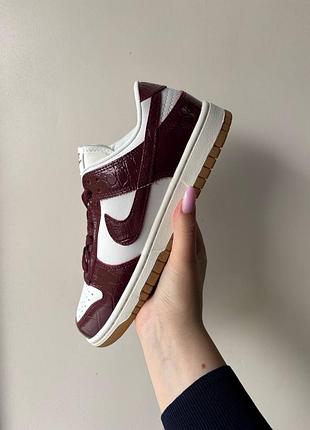Nike dunk low burgundy croc