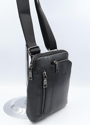 Сумка мужская натуральная кожа leather balisa 3481 black