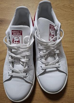 Кросівки adidas stan smith білі з червоним, розмір 37