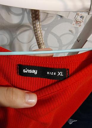 Червоний топ sinsay xl 2