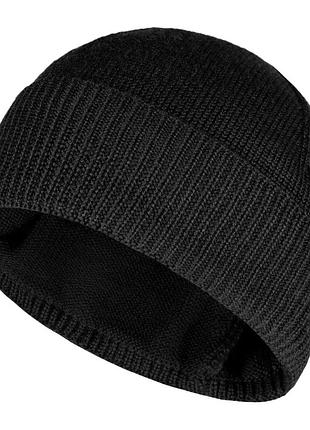 Шапка зимова чоловіча із вовни мериносу watch cap 2.0 merino чорна