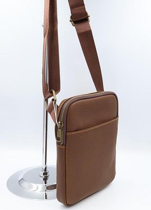 Сумка чоловіча натуральна шкіра leather jxy-1122 brown