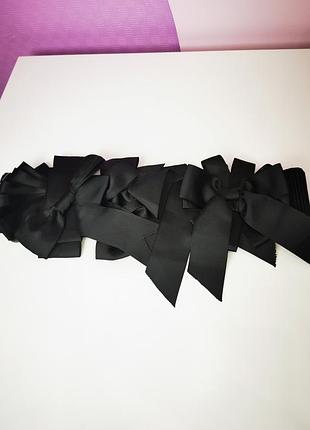 ​🖤 эффектный statement-пояс резинка с бантами river island ✨