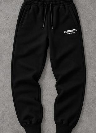 Fear of god essentials штаны флисовые черные m, новые