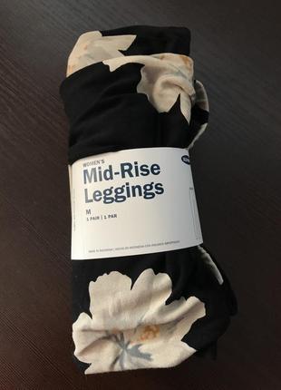 Новые лосины леггинсы чёрные в цветах old navy