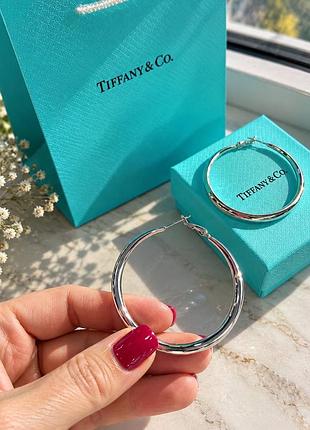 Сережки кільця tiffany & co. срібло 925