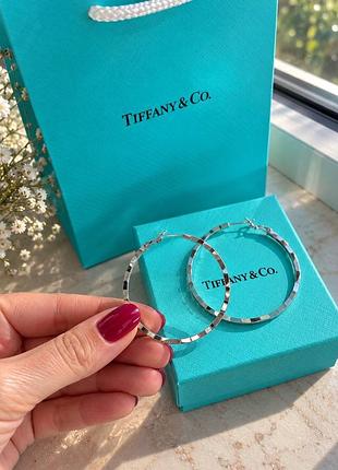 Сережки жіночі tiffany & co. кільця срібло 925