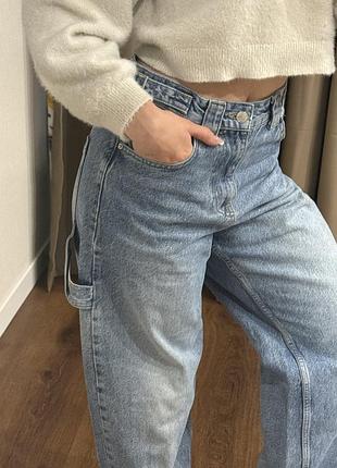 Жіночі джинси bershka карго блакитні