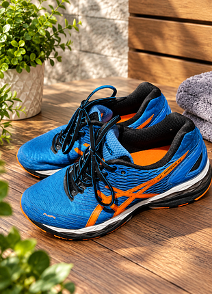 Кросівки чоловічі asics gel-nimbus 18 синьо-оранжеві