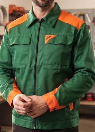 Фірмовий робочий кітель (куртка) stihl. чудовий варіант для роботи, будівництва чи садівництва