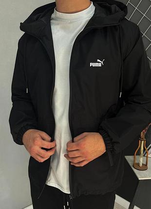 Ветровка puma черная размеры s-xxl демисезонная