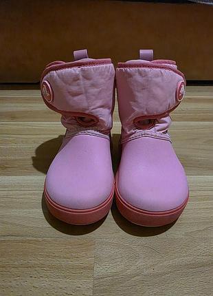 Дитячі чобітки crocs рожеві, 18 см устілка