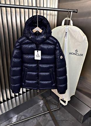 Чоловіча синя куртка moncler зима s, l, 3xl