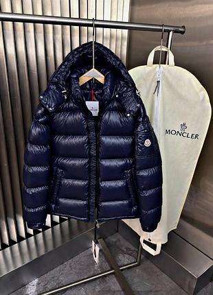 Зимова синя куртка moncler для чоловіків: розміри s, l, 3xl