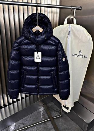 Синя зимова куртка moncler чоловіча — s, l, 3xl