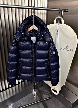 Moncler синя чоловіча куртка зимова, розміри s, l, 3xl
