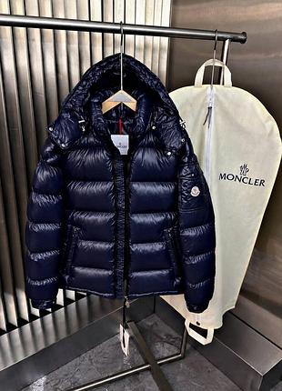 Синя куртка moncler чоловіча зимова — s, l, 3xl