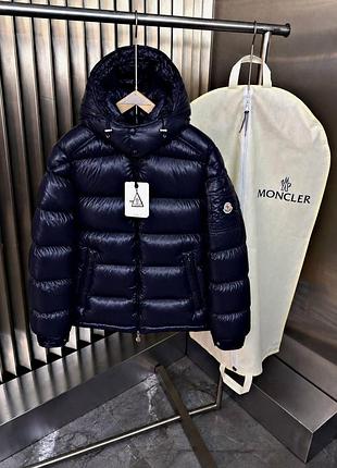 Чоловіча куртка зимова moncler, колір синій, розміри s, l, 3xl