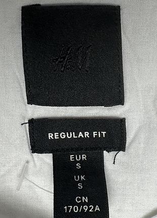 Чоловіча сорочка h&m біла s бавовна 5
