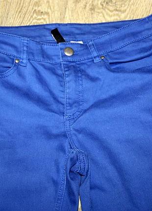 Яркие синие джинсы скинни h&amp;m divided (р. 38 / m) 3