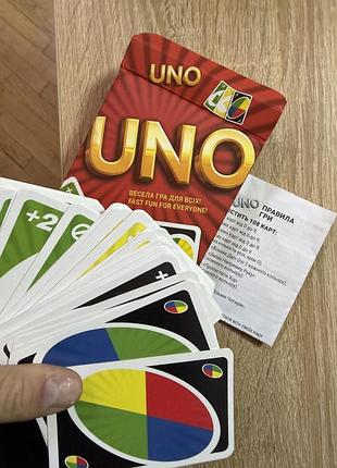 Uno - карты, украинская инструкция. состояние карт идеальна, коробка порованная