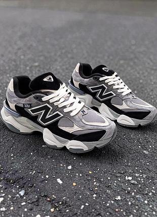 Серо-черные мужские термо кроссовки new balance 9060 41-45
