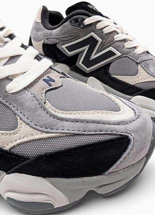 Мужские кроссовки термо new balance 9060 черные с серым 41-45