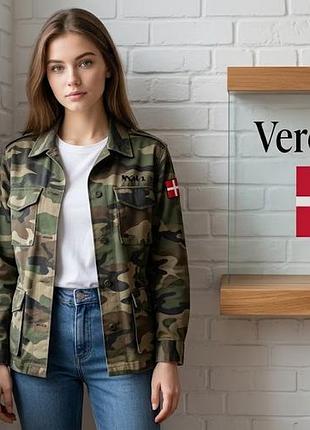 Оригинальная рубашка-жакет от бренда vero moda - мегастильный милитари-вариант на каждый день! милитари камуфляж хаки оригинал xs s 34